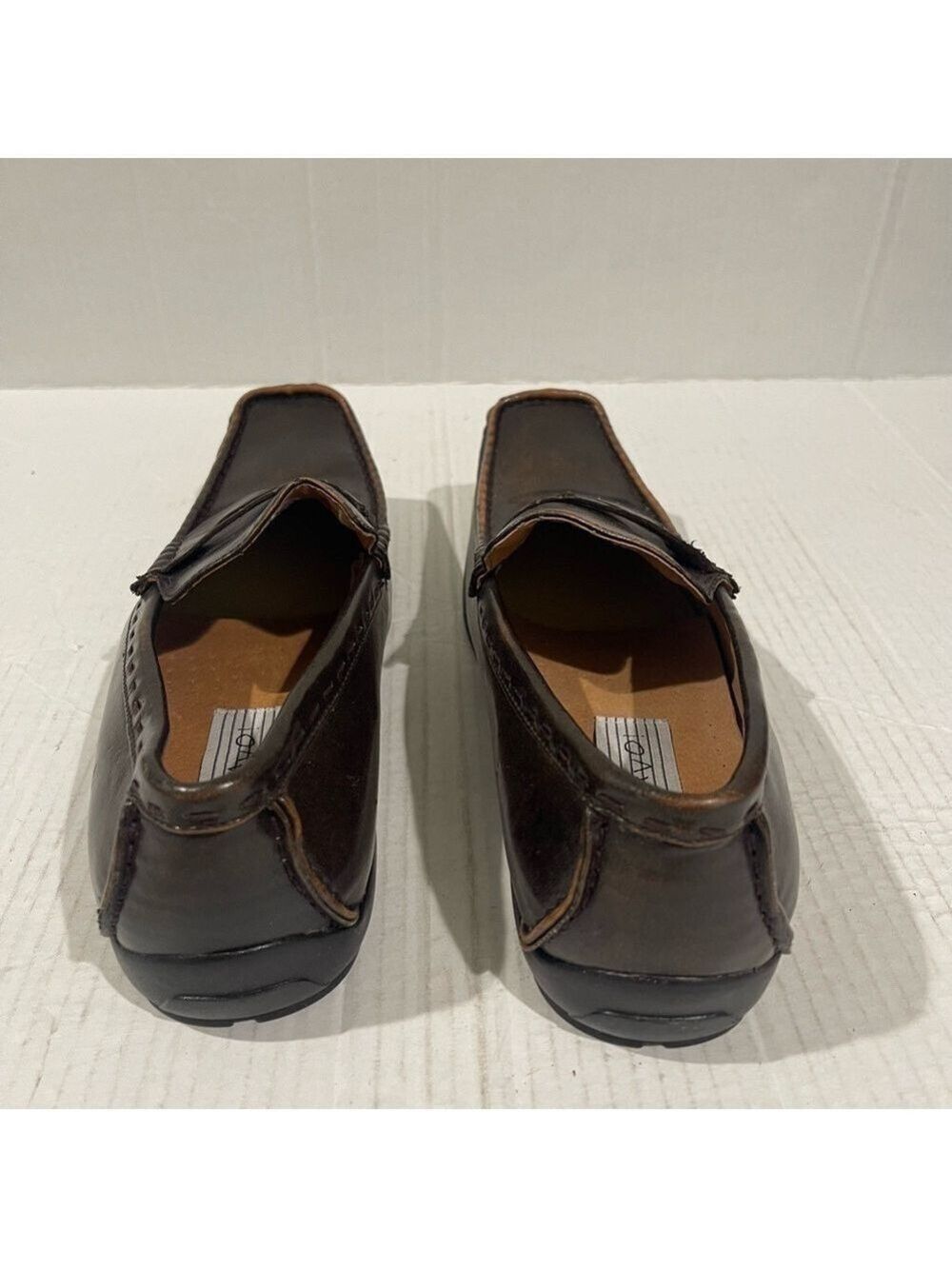 Men’s Bravo Carrera Brown Leather Slip On Oxford Size 9 US! - Picture 5 of 9